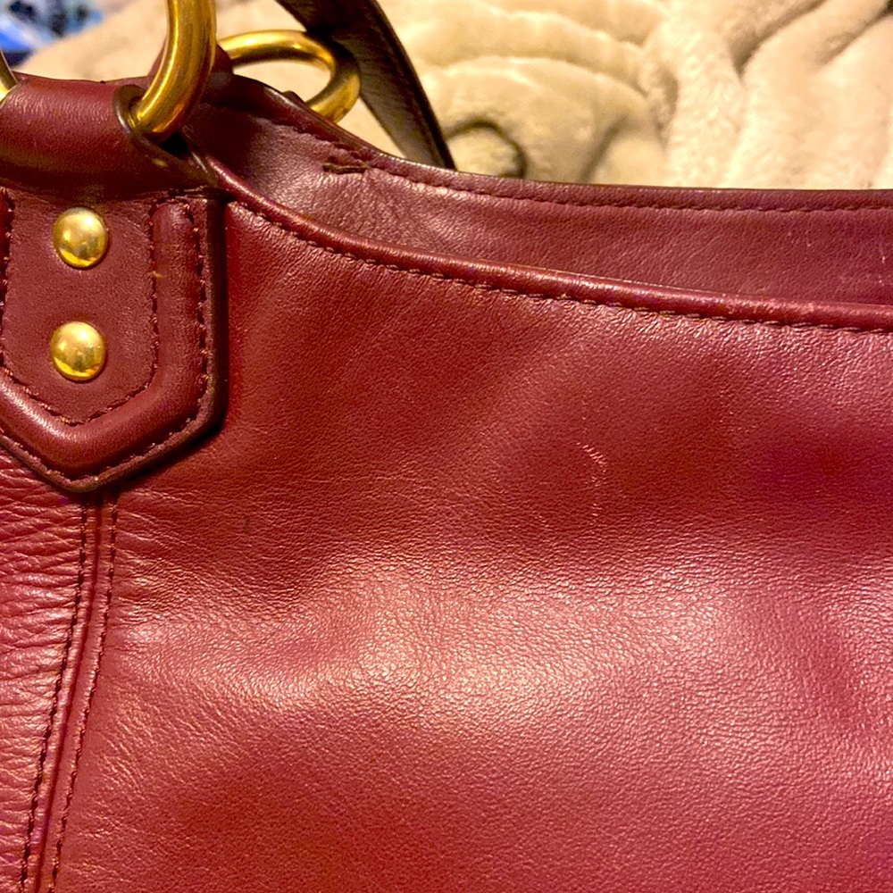 Coach Burgundy Leather Satchel - Picture 9 of 10